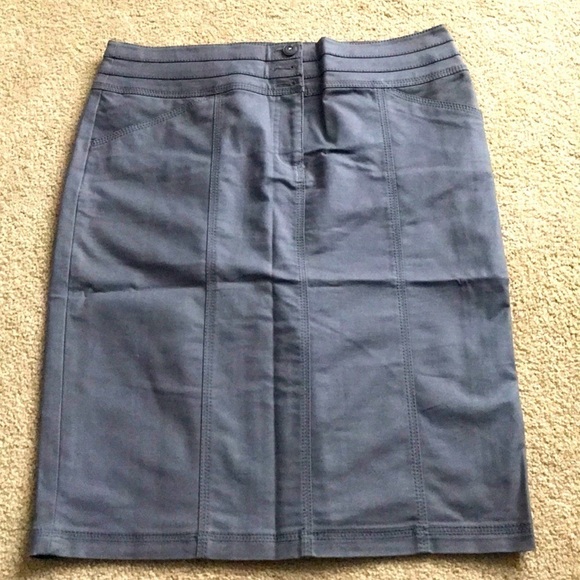 Dalia Collection Grey Pocket Pencil Skirt Size 10 Vintage Career Workwear - Picture 1 of 5